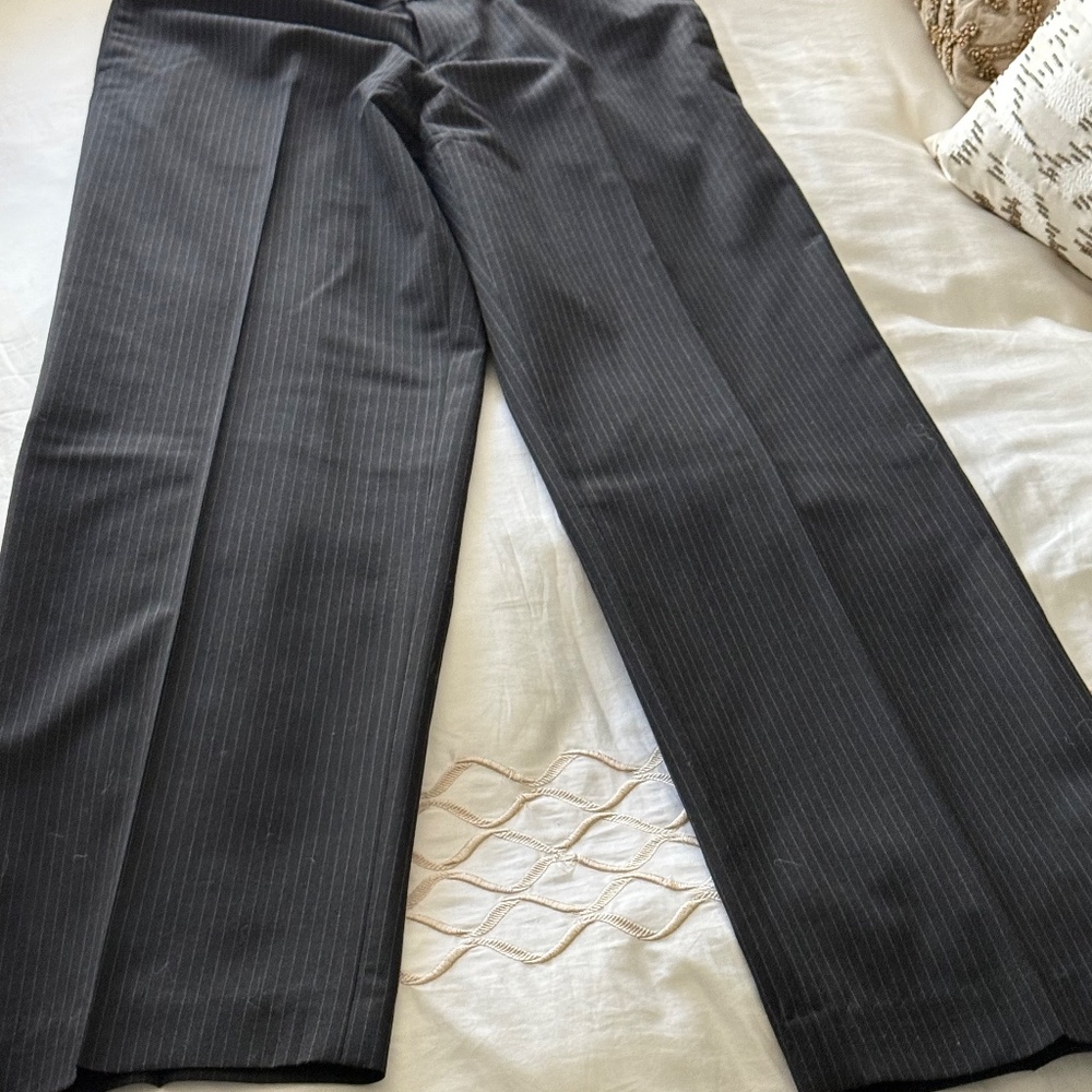 Men's/Boys Black Pinstripe Slacks (Authentic Theory)